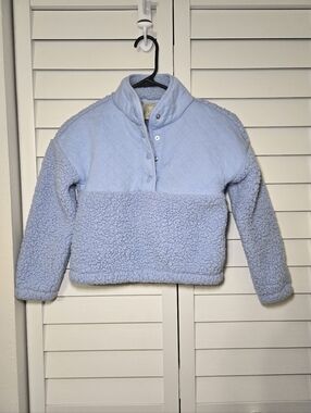 Thereabouts Light Blue Sherpa Pullover Top - Kids Size S 7/8